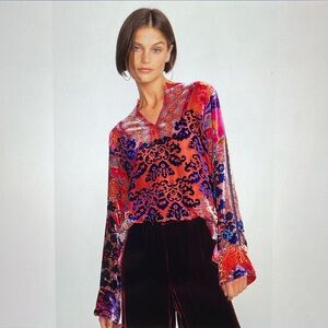 NWT Johnny Was Syriah Burnout Enta Blouse - XL